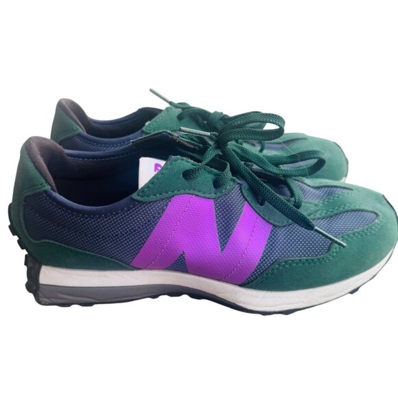 New Balance 327 Youth's Size 6 Nightwatch Green Violet Athletic Shoes - Picture 1 of 13